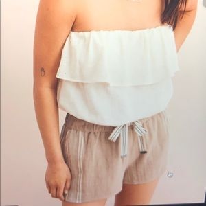Tan Aerie woven tube top